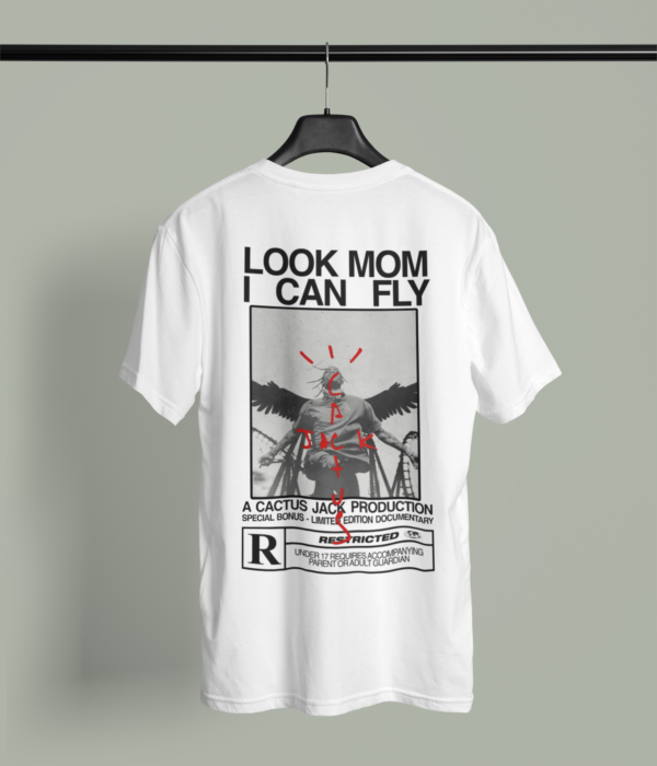 Travis Scott Look Mom I Can Fly Tee White