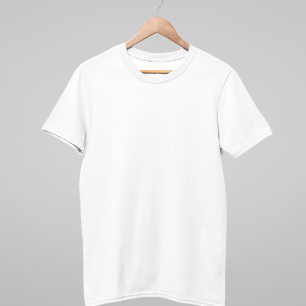 White Regular Plain T-Shirt
