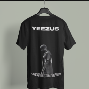 Kanye West Yeezus Album Black Print Oversized T-shirt