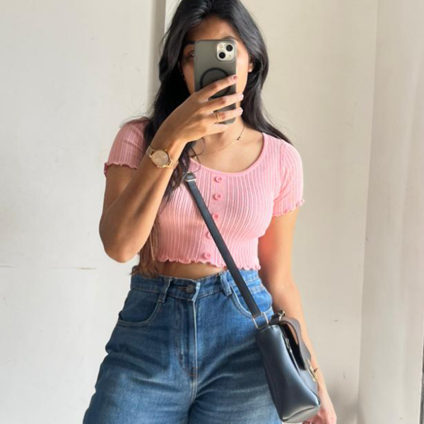 Blush Ribbed Short Sleeve Crop Cardigan Top