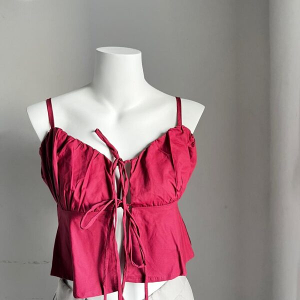Dusty Rose Tie-Up Cami Top