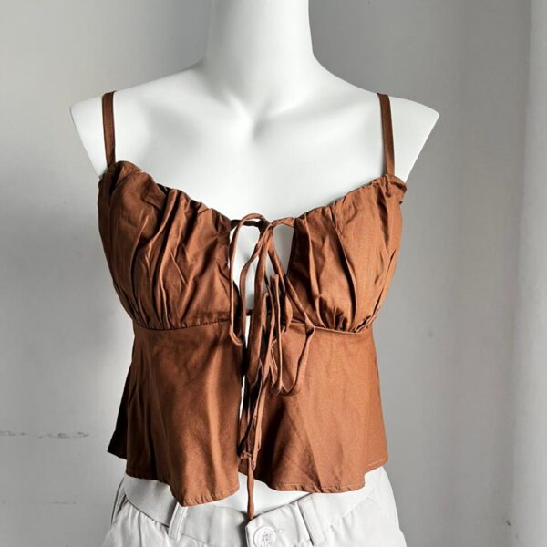 Brown Tie-Up Cami Top