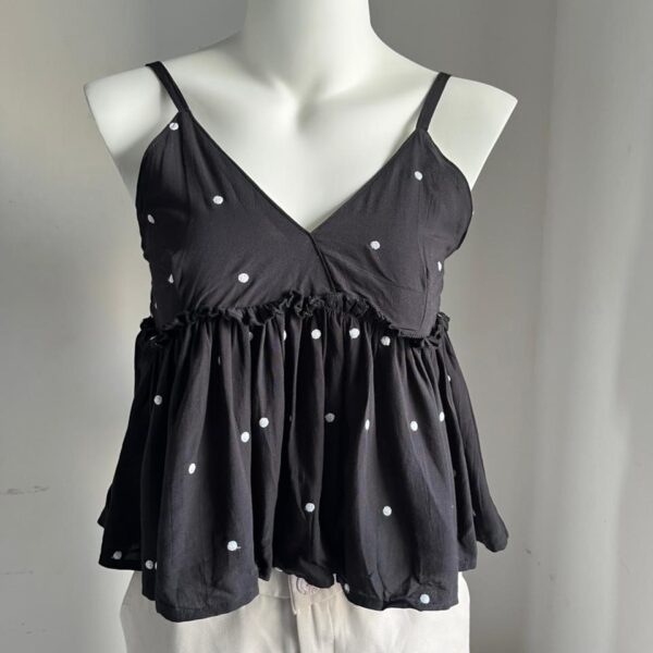 Black Polka Dot Cami Top