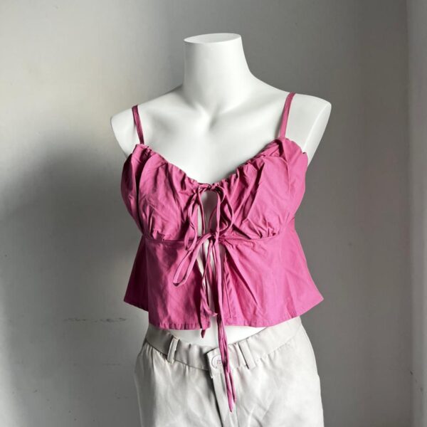Pink Tie-Up Cami Top
