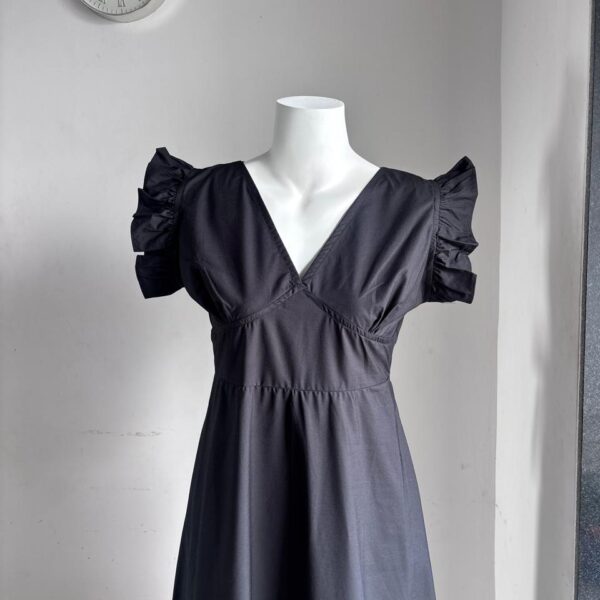 Black Full-Length Knot Dress