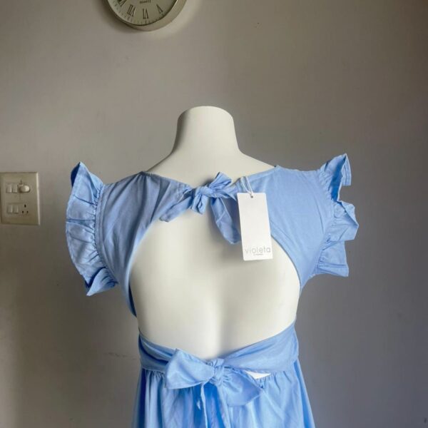 Baby Blue Full-Length Knot Dress