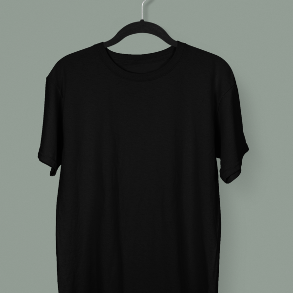 Black Oversized Solid T-Shirt