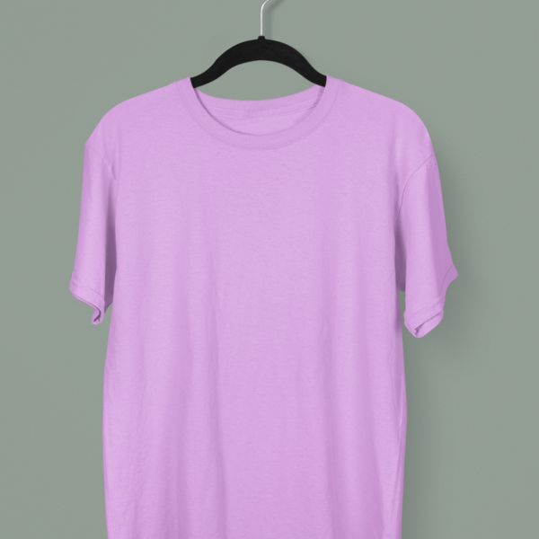 Lavender Oversized Solid T-Shirt