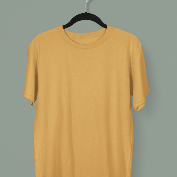 Camel Oversized Solid T-Shirt