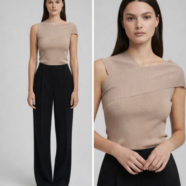 Asymmetrical Ribbed Top
