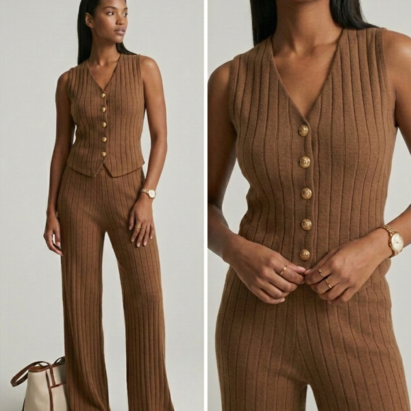 The Noreè Luxe Brown Co-ord set