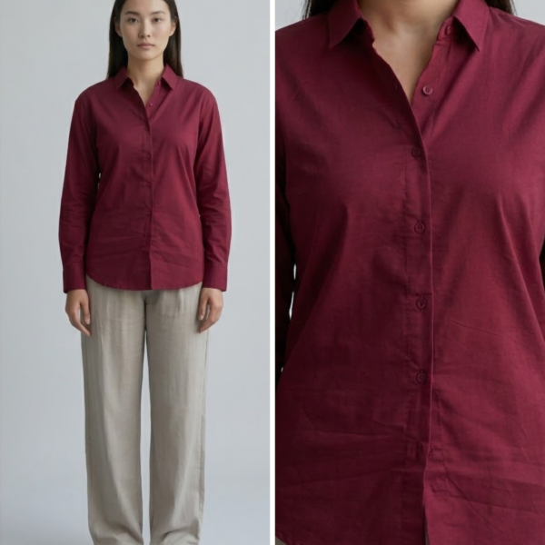 Noree Maroon shirt for women